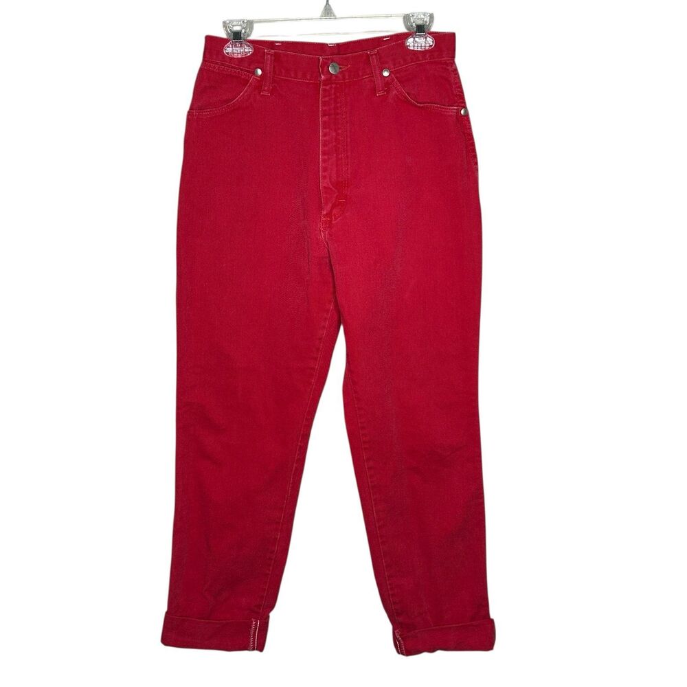 Vintage 1980's Wrangler Red High Rise Jeans 11/12 x 34